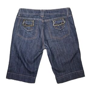 Goodtime USA Jeans Denim Bermuda Shorts Metal Buckle Back Pockets Women's S